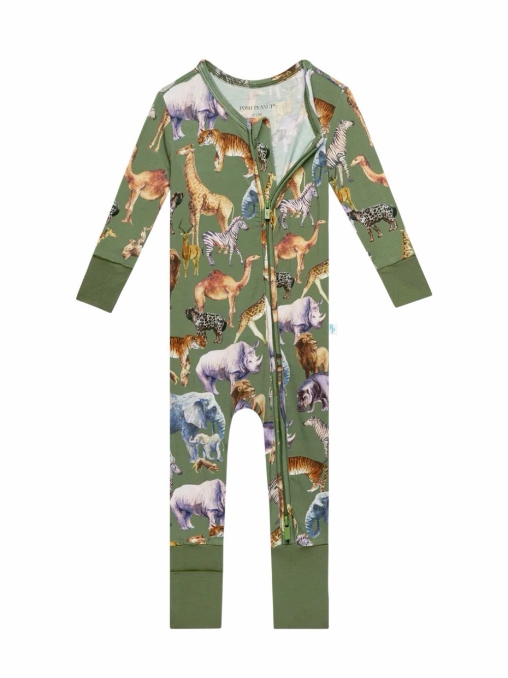 Posh Peanut Safari Pajama Romper 9-12 months